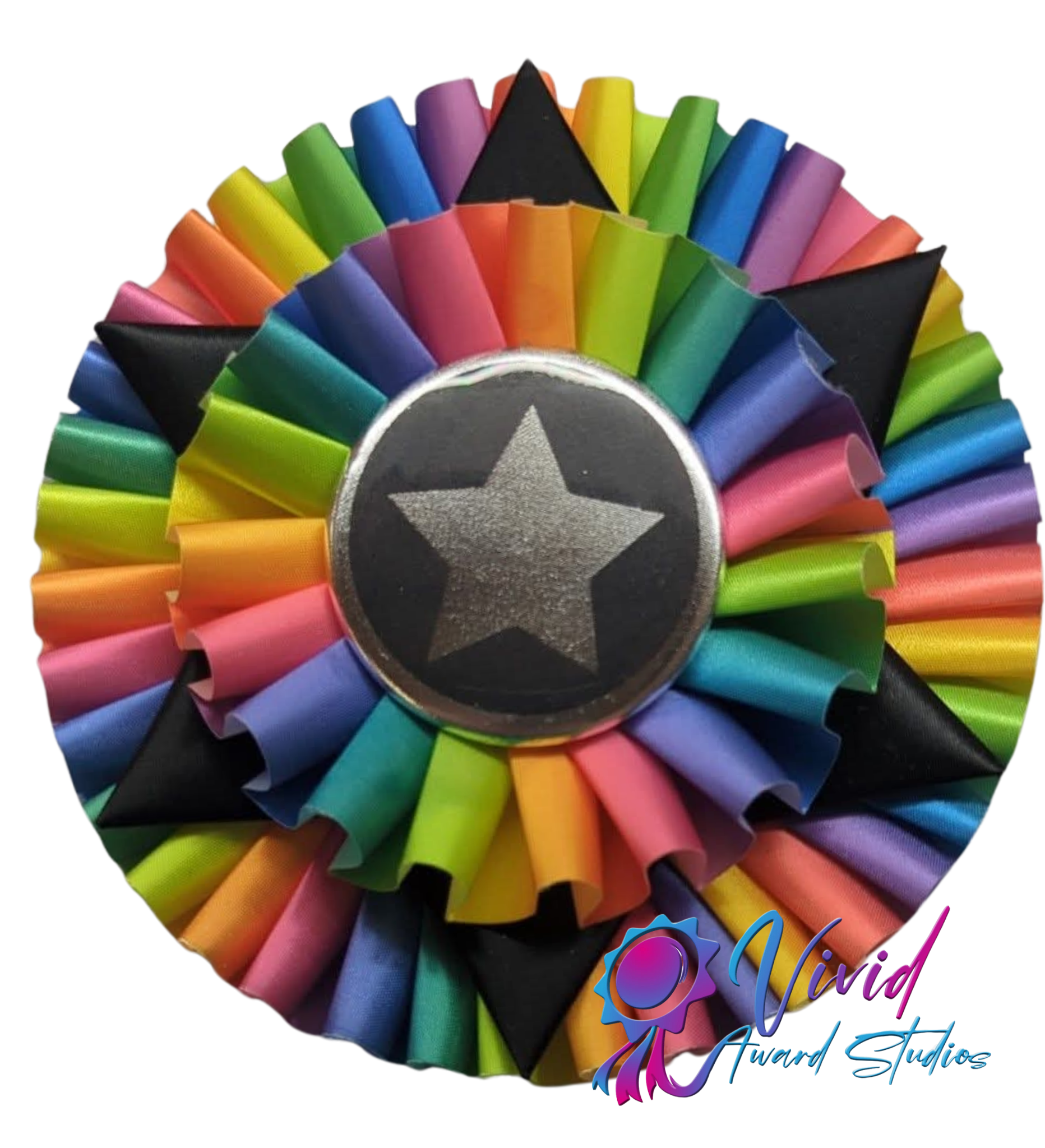 RUFFLE - Rainbow Color Ruffle Material for Rosette Making