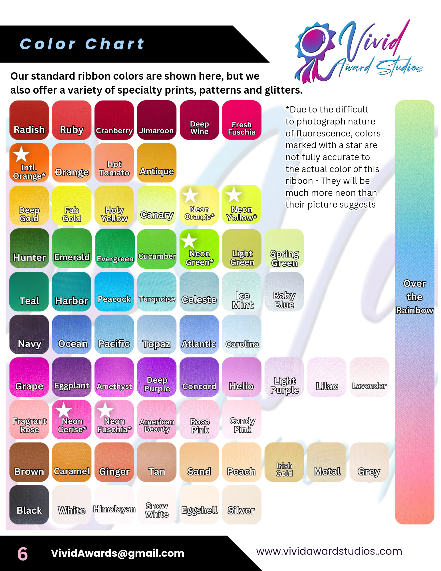 2" Wide - Pre-Cut 4" length - Standard Color Rosette Ribbon