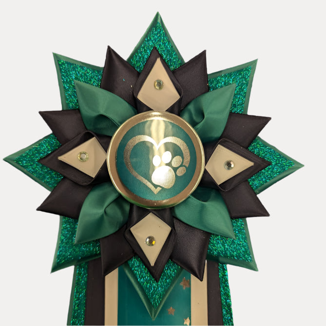 ROSETTE - "Starla" - Studio Finished Rosette or Digital Instructions - 7.5" x 22"