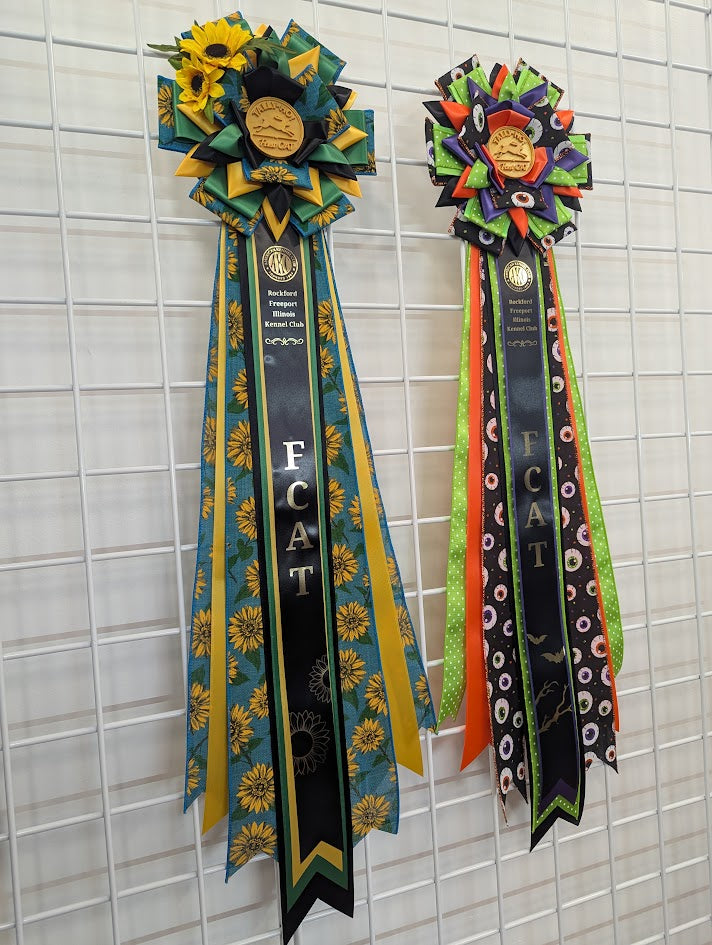 FEATURED: ROSETTE - "Flora" - Studio Finished Rosette or Digital Instructions - 8.5"x24", 7.5x22", 6.5x18