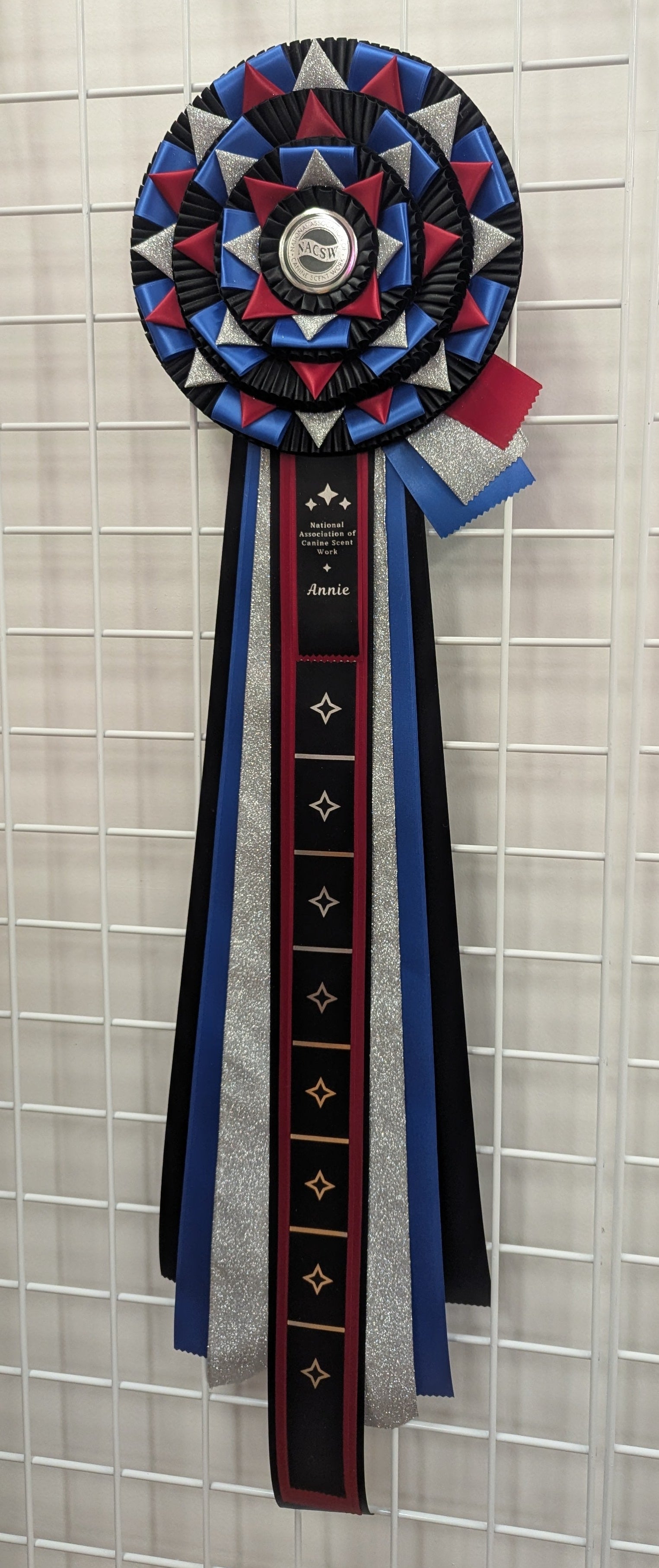 ROSETTE - "Annie" - Studio Finished Extra Long Journey Rosette - 10.5" x 35"