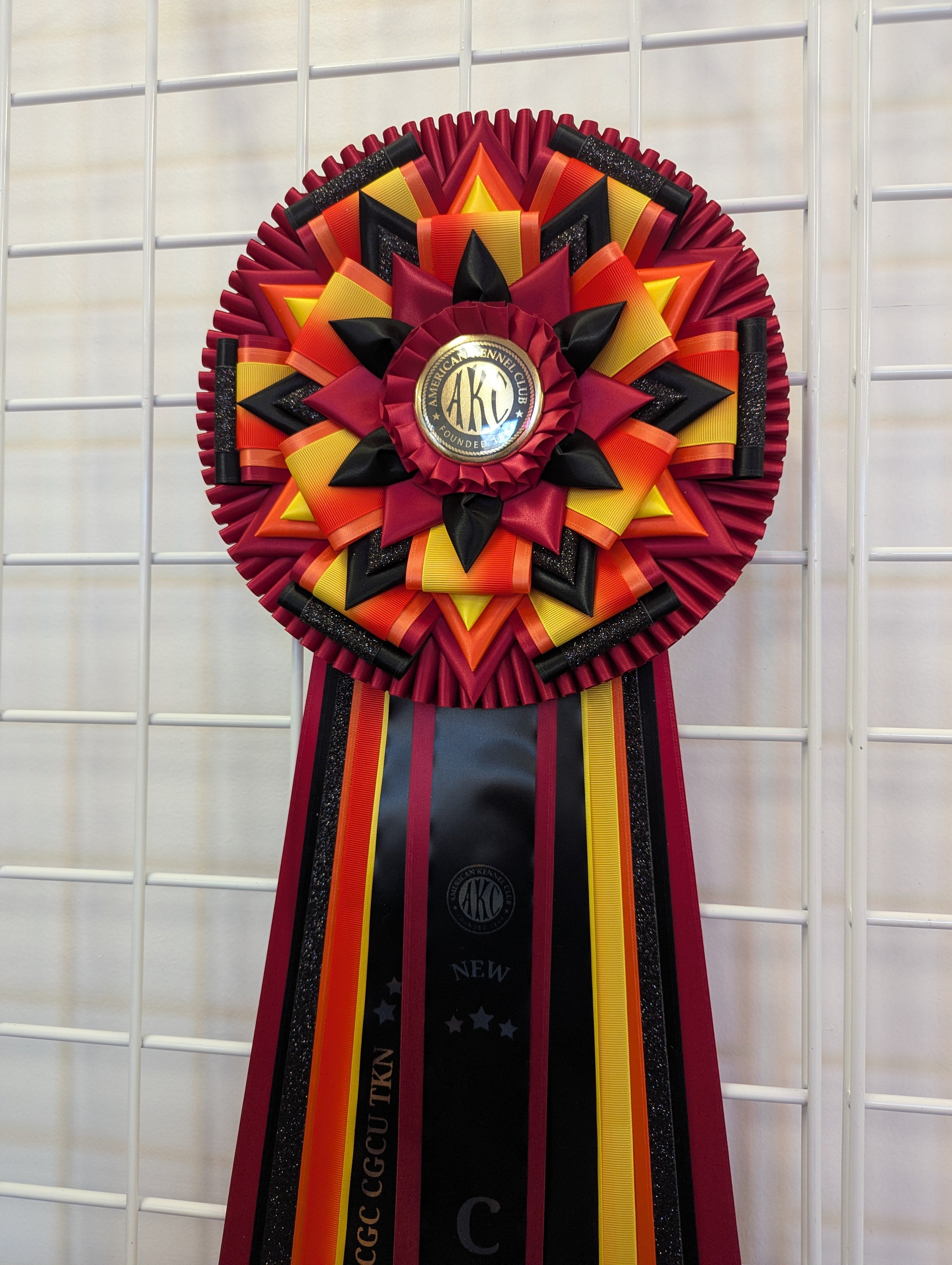 ROSETTE - "Emmy" - Completed Rosette - 9.5" x 30"