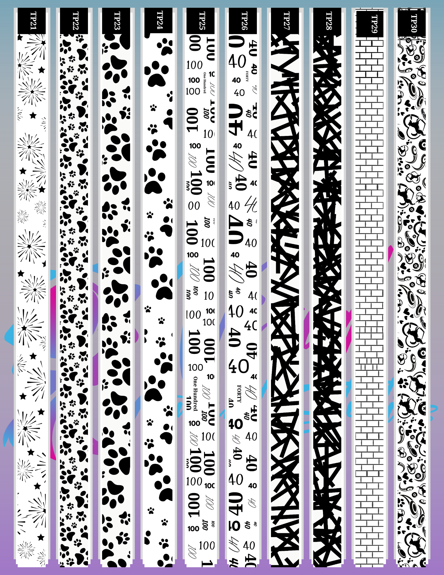 RIBBON - 30" length Exclusive Artist Print with Foil