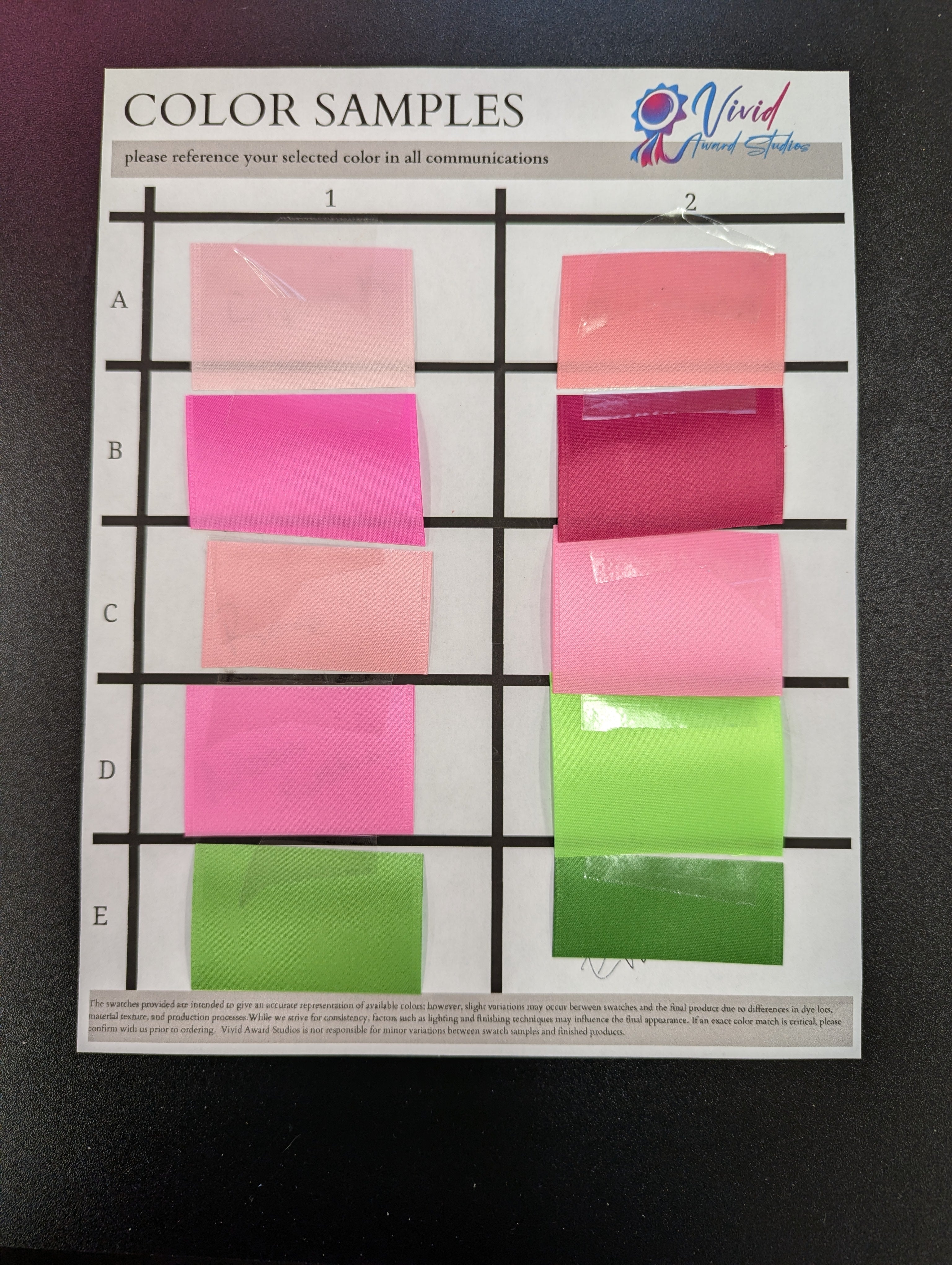 Ribbon Sample Set – Custom or Full Collection