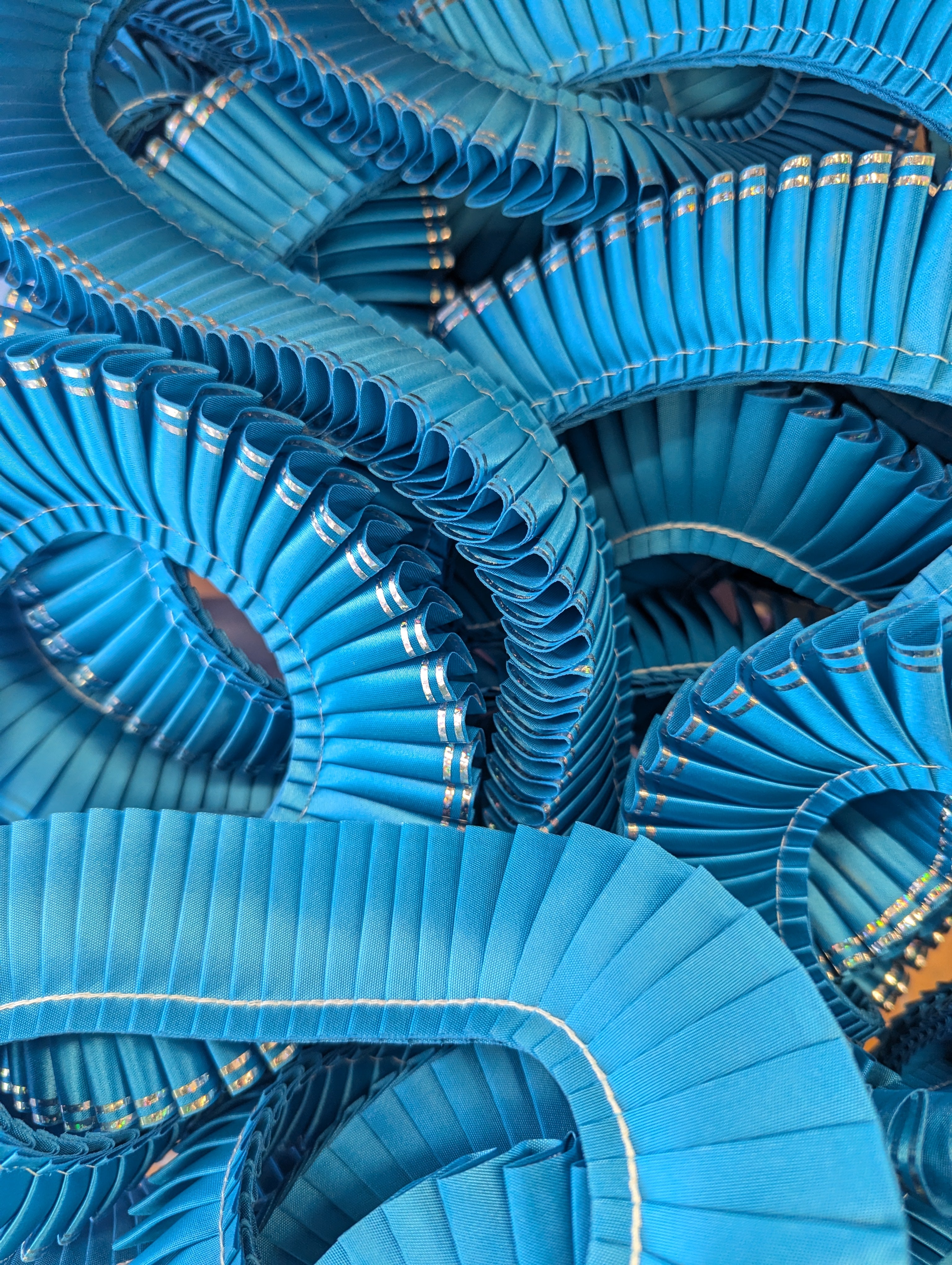 RUFFLE - Specialty Ruffle Material for Rosette Making - Galaxy and Foil Edge