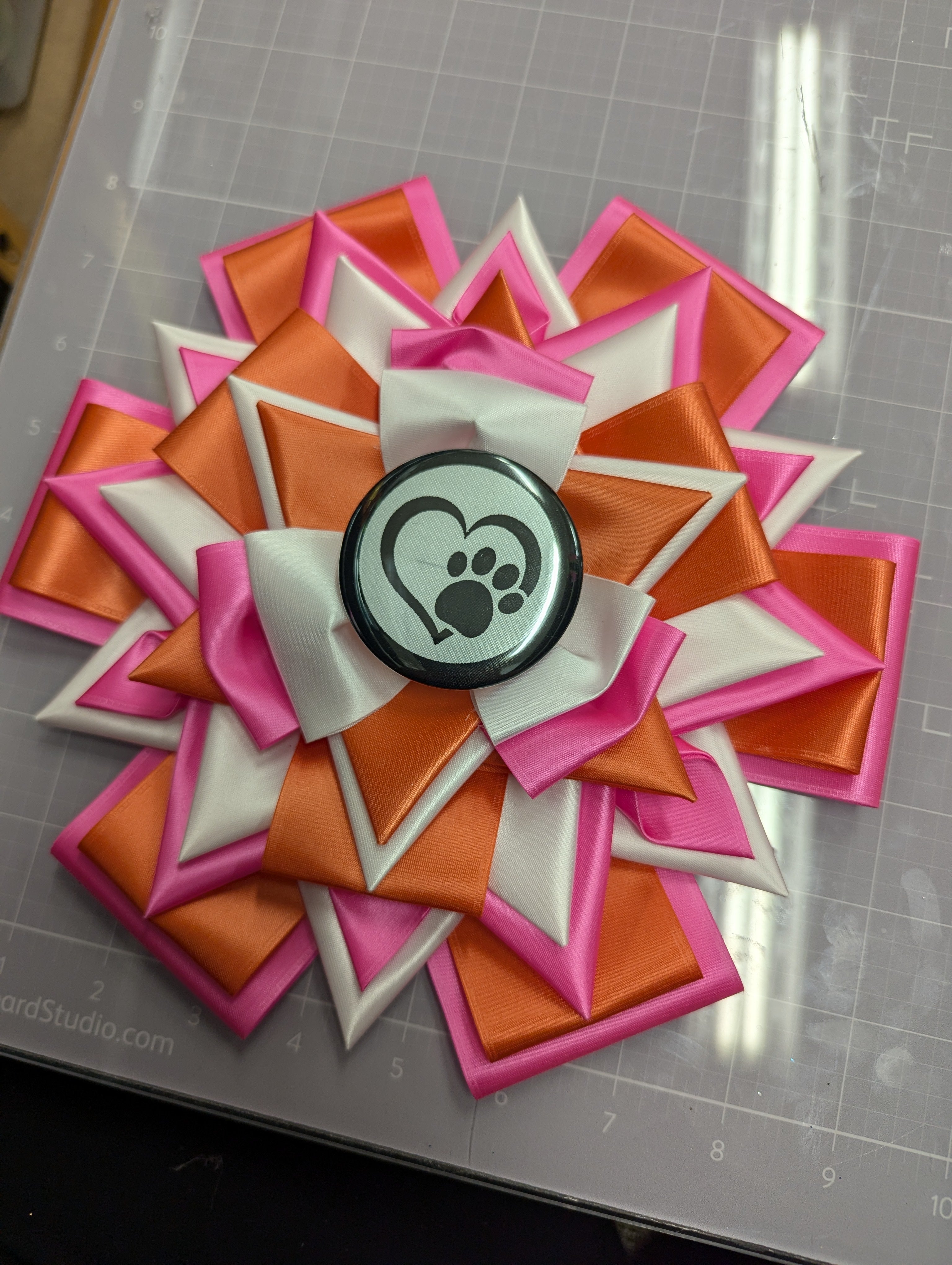 Bargain Basement - pink, orange, white - 9" (#11D)