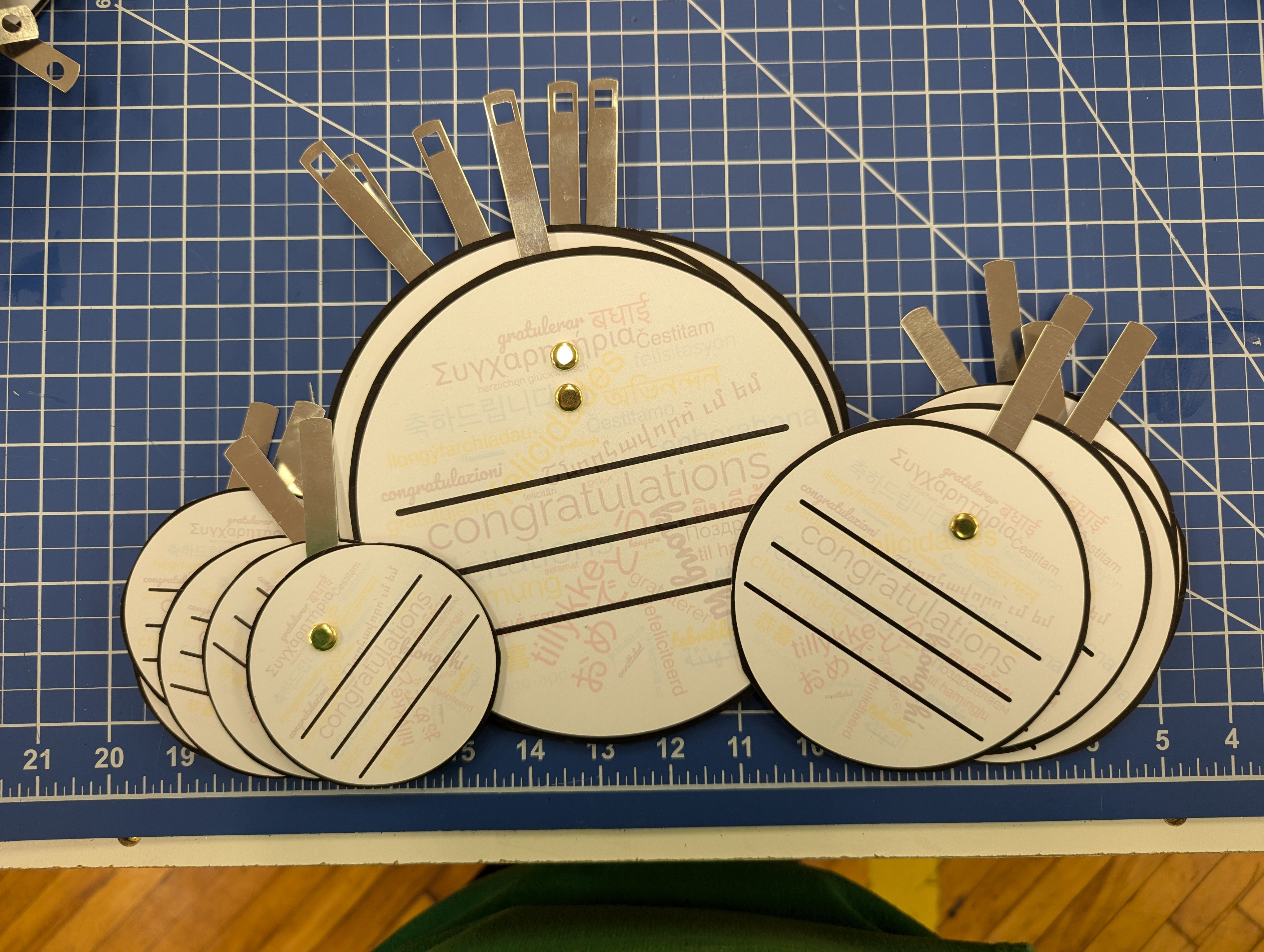 BACKS - Custom Rosette Back Printing – Design Setup Fee + 5" Sample Pack