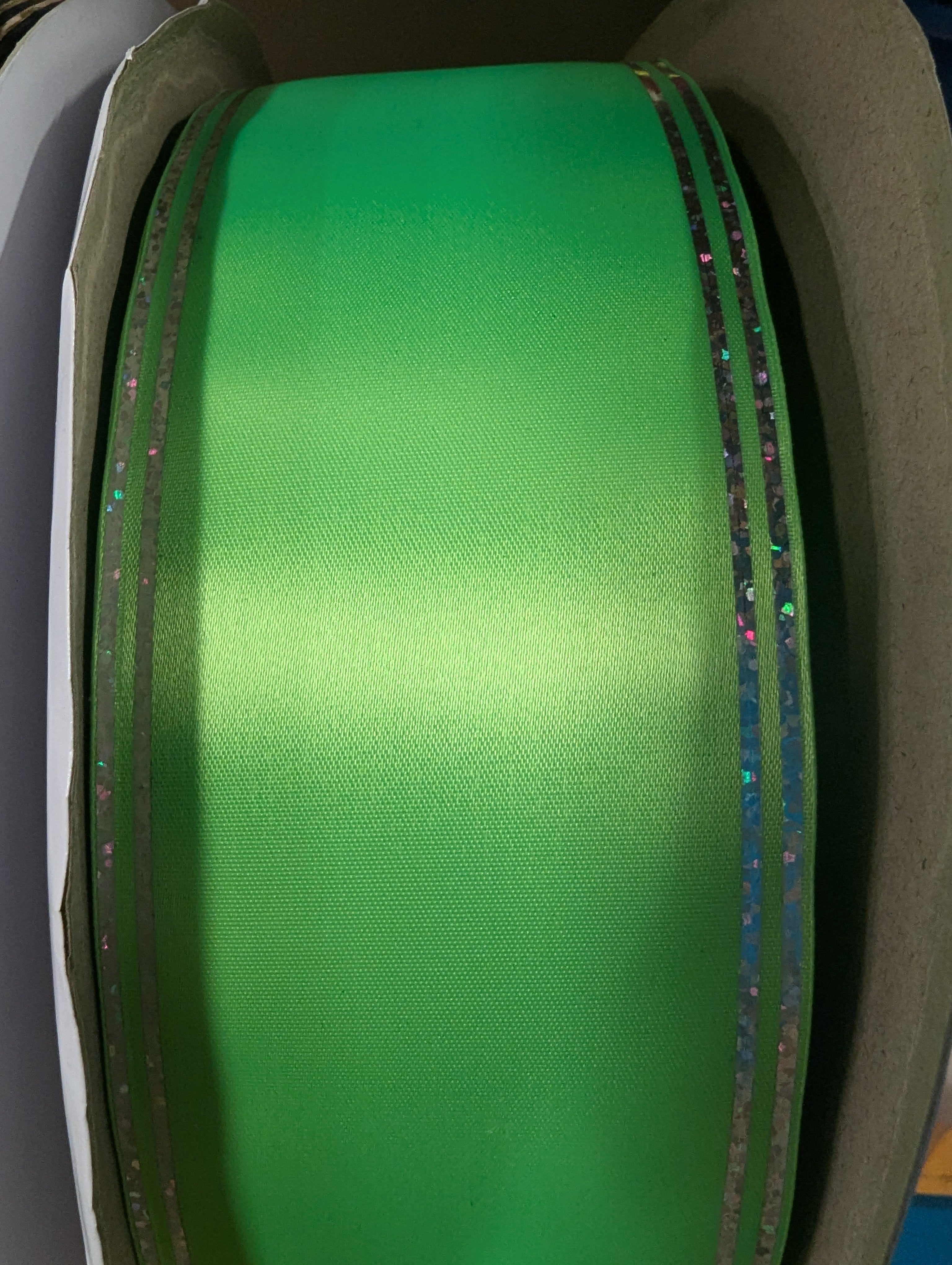 4" lengths of 2.5" Galaxy II Ribbon with Holographic Foil Edges – Silver or Gold