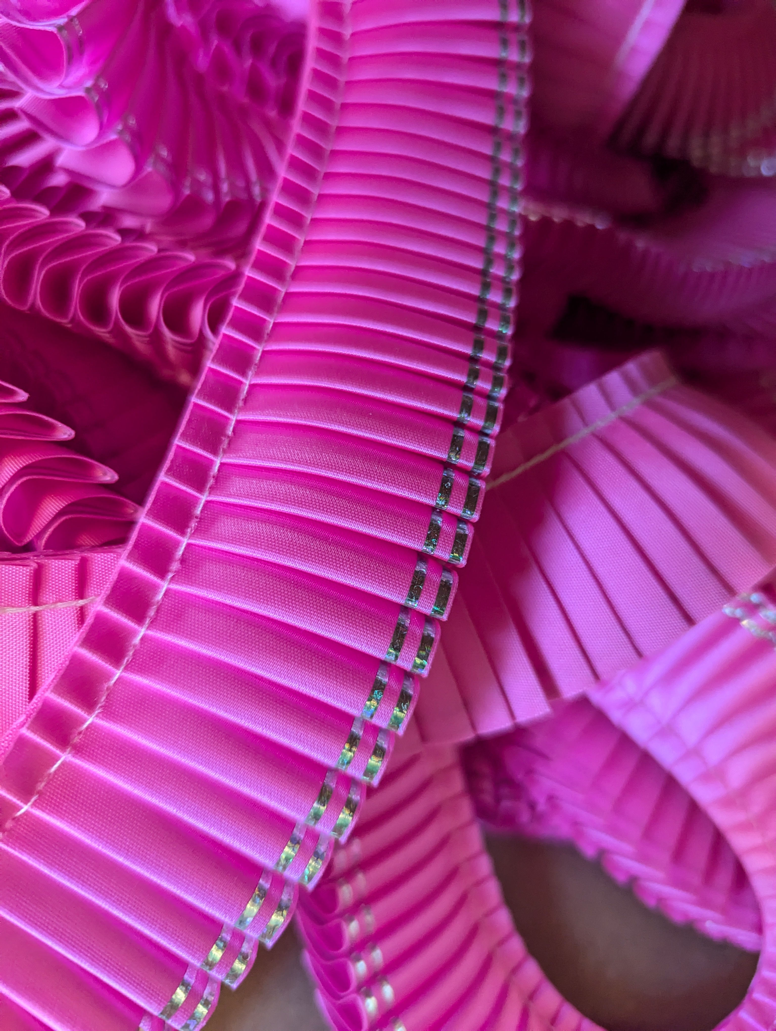 RUFFLE - Specialty Ruffle Material for Rosette Making - Galaxy and Foil Edge