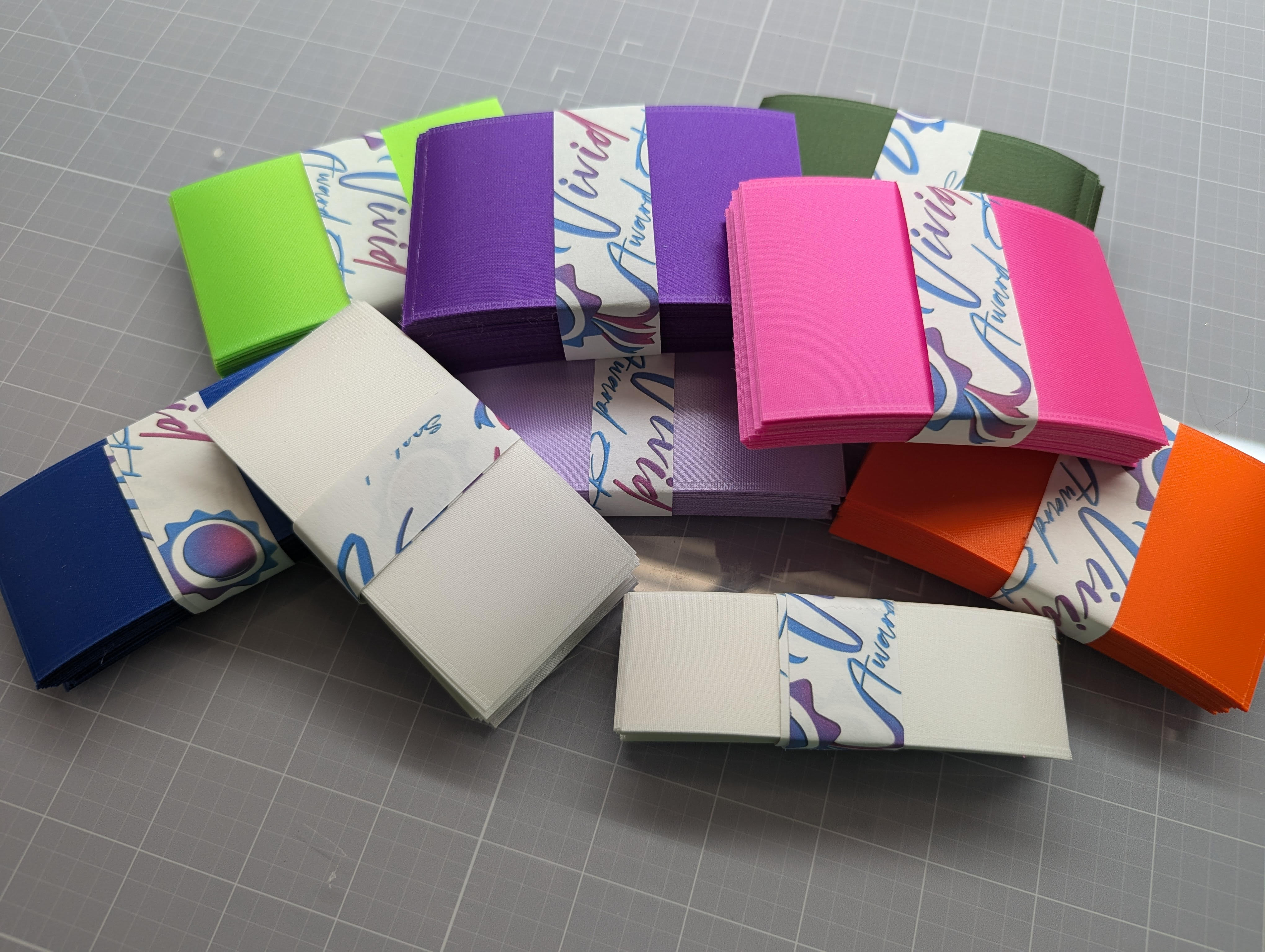 2.5" Wide - Pre-Cut Standard Color Rosette Ribbon – 50 Pieces (4" Lengths)