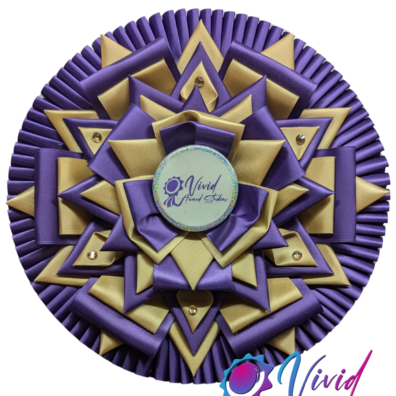 Style A: Ready to Ship Vivid Signature Award Rosette - 10x28 Ultra