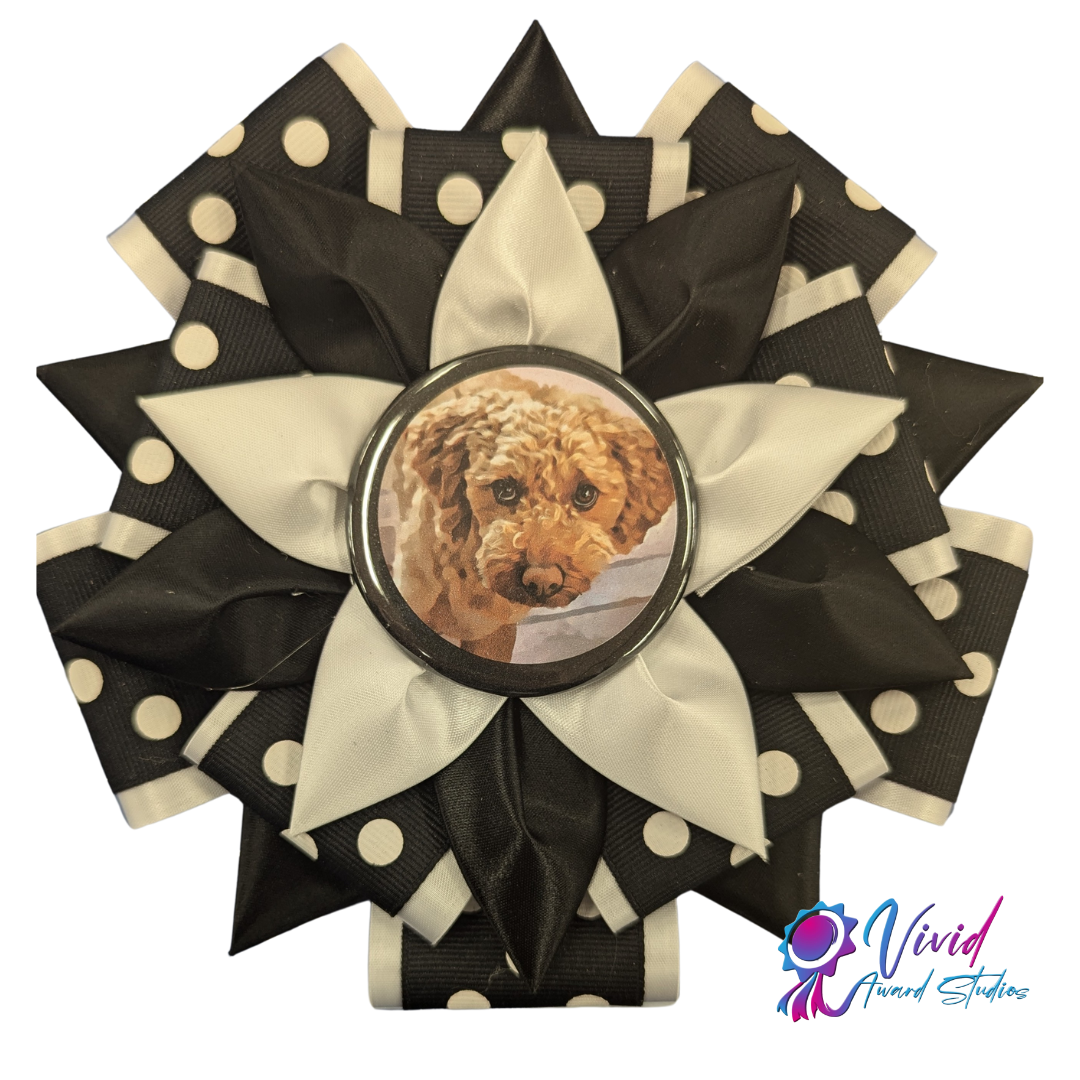 Style F: Ready to Ship Specialty Vivid Award Rosette - 6.5x18"