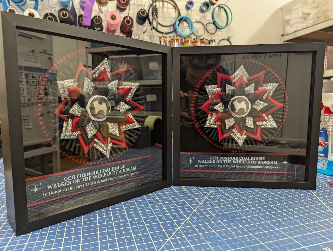 ROSETTE - "Max" - Studio Finished Shadowbox Rosette - 10.5" (x 30")