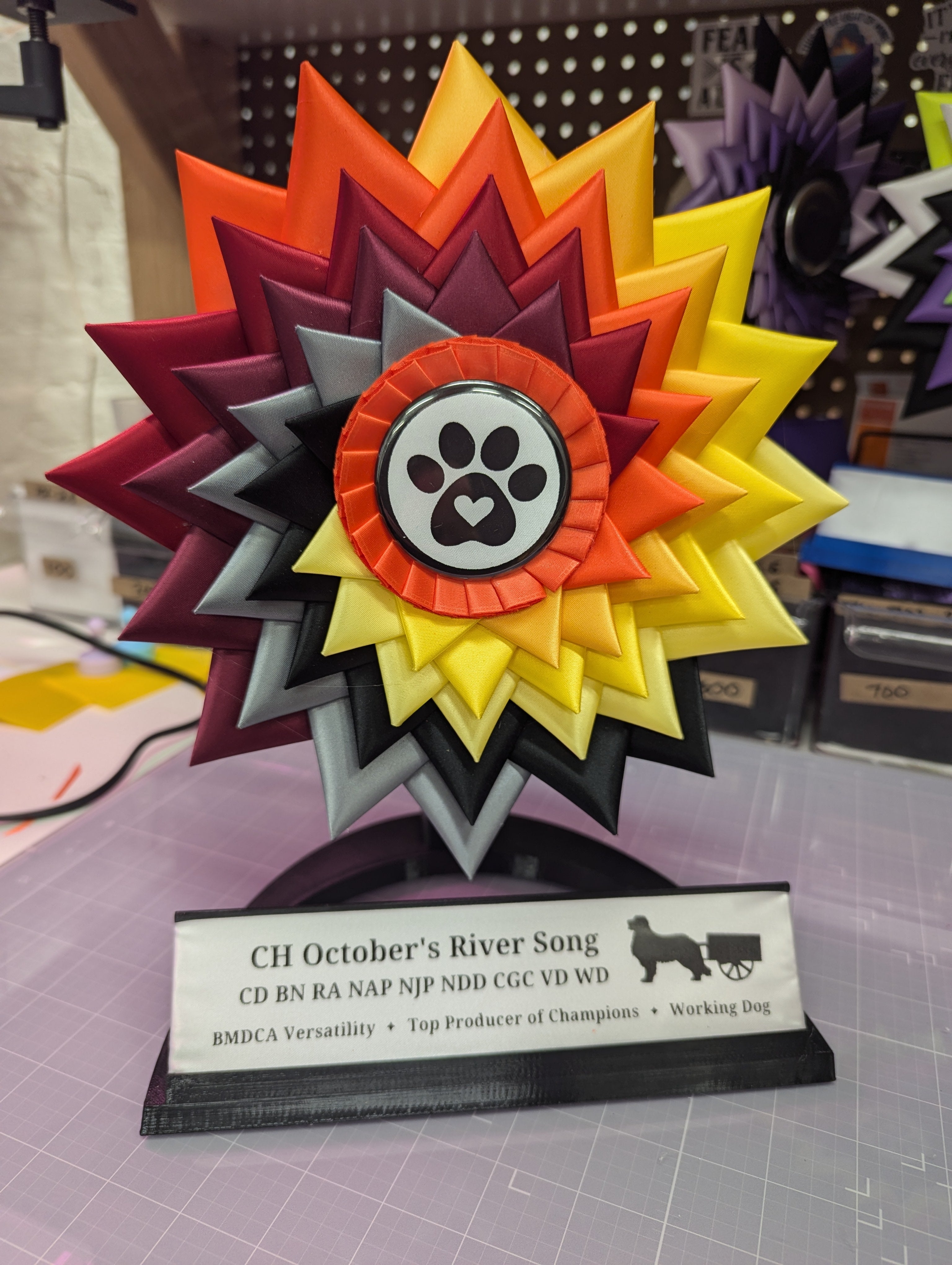 Vivid Rosette Display Stand – A Shadowbox Alternative