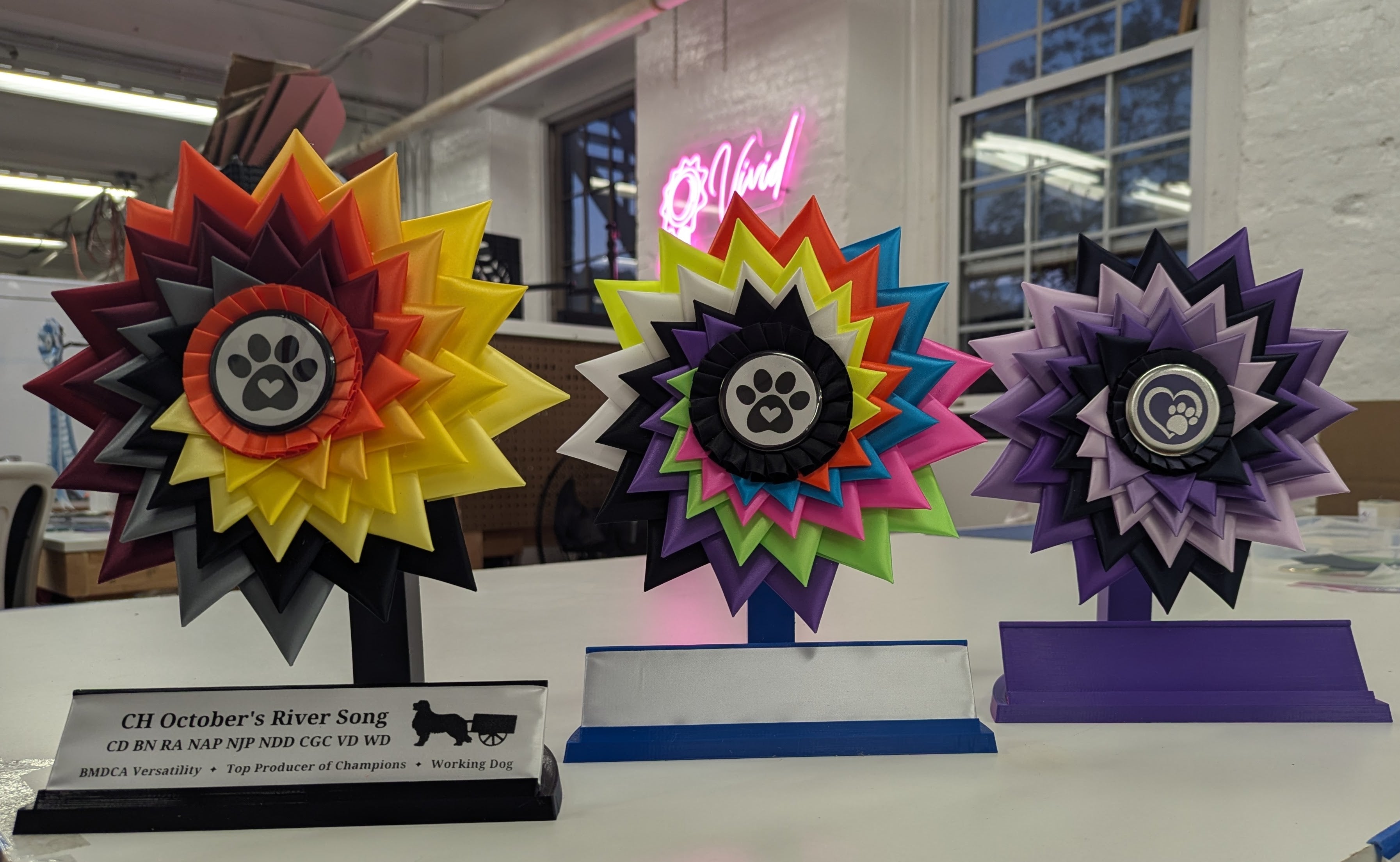 Vivid Rosette Display Stand – A Shadowbox Alternative