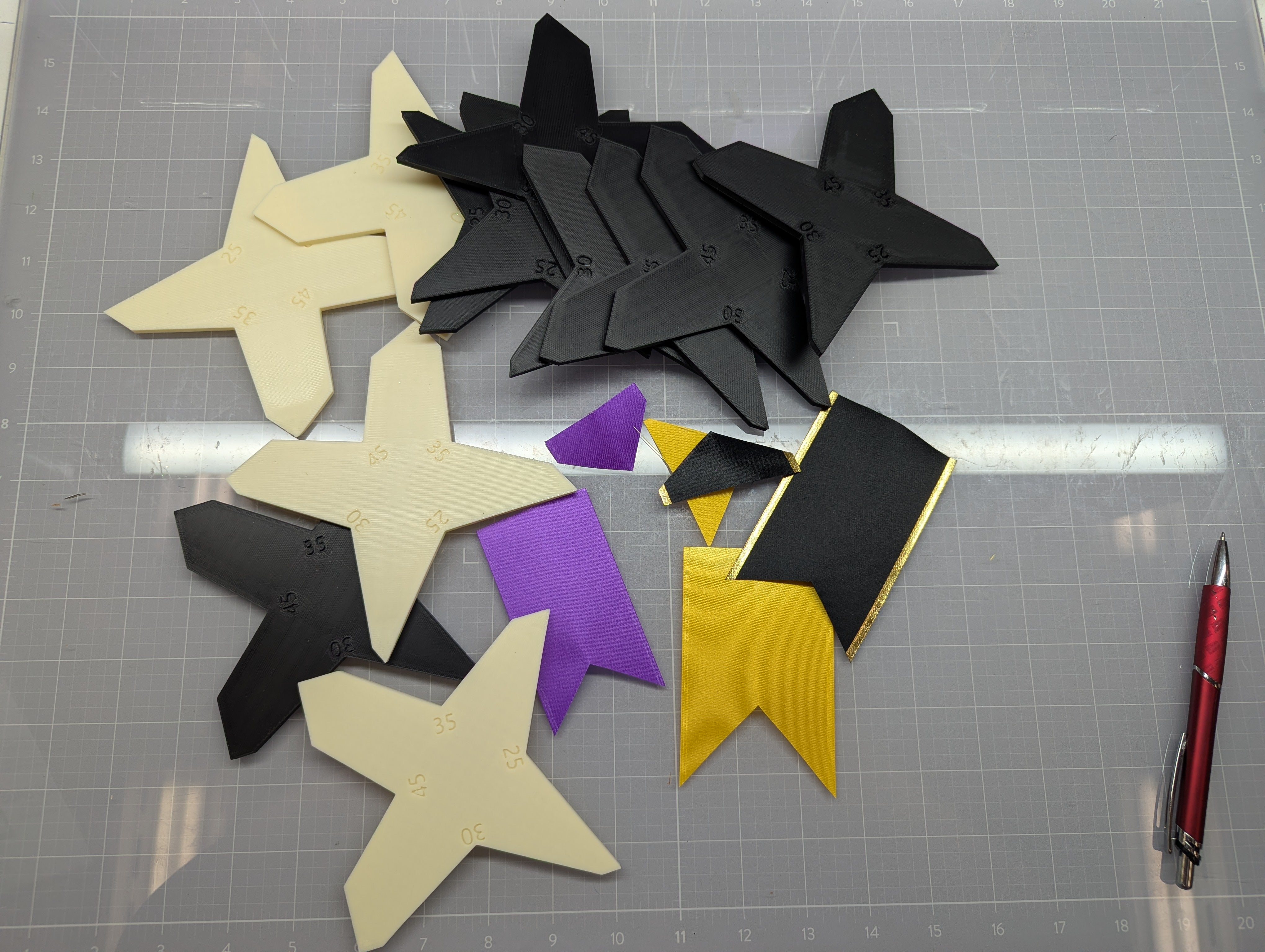 TOOLS - 4-Angle Dovetail Cutting Guide — “X” Tail Tool (For Ribbon Makers)