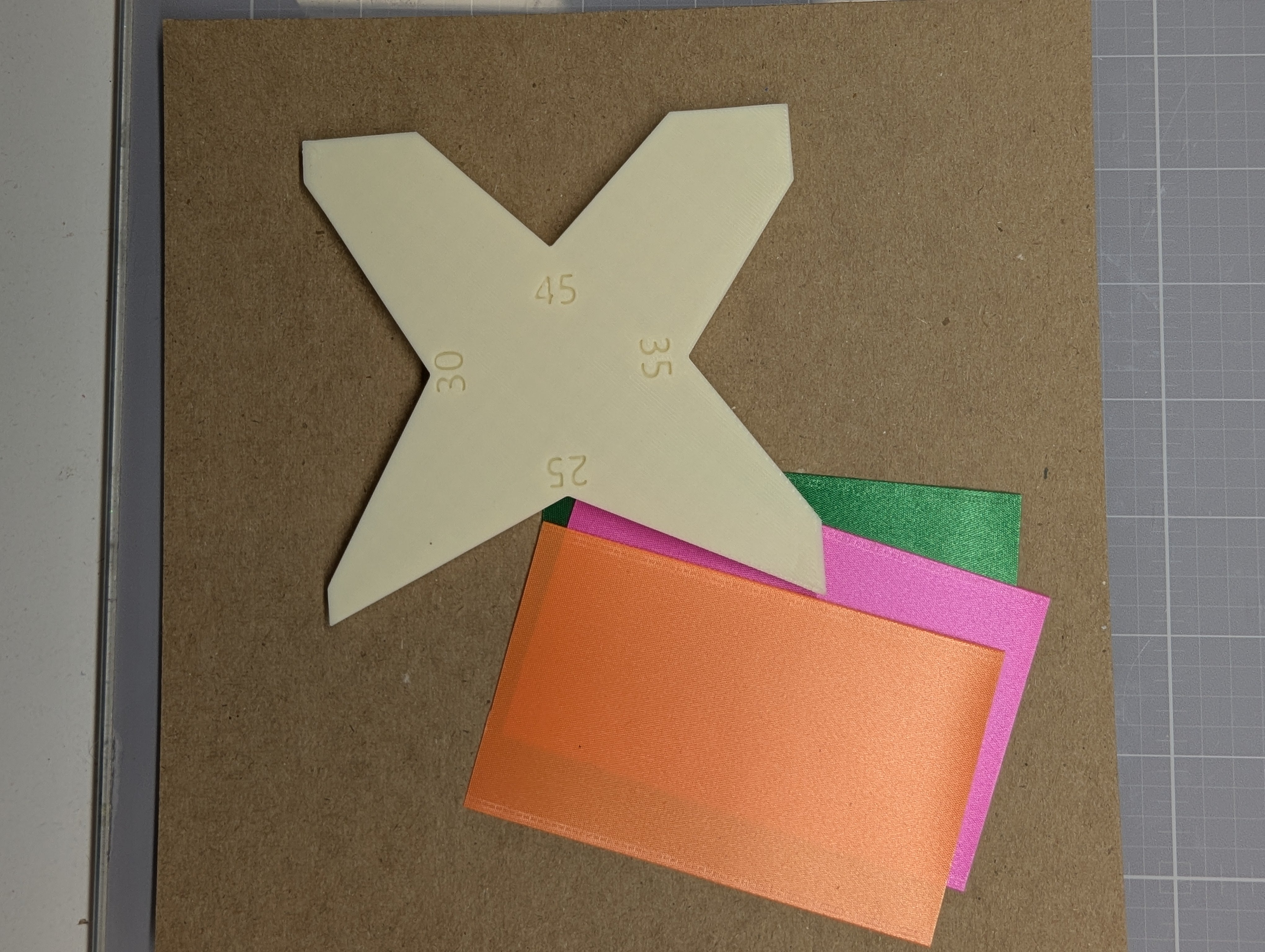 TOOLS - 4-Angle Dovetail Cutting Guide — “X” Tail Tool (For Ribbon Makers)