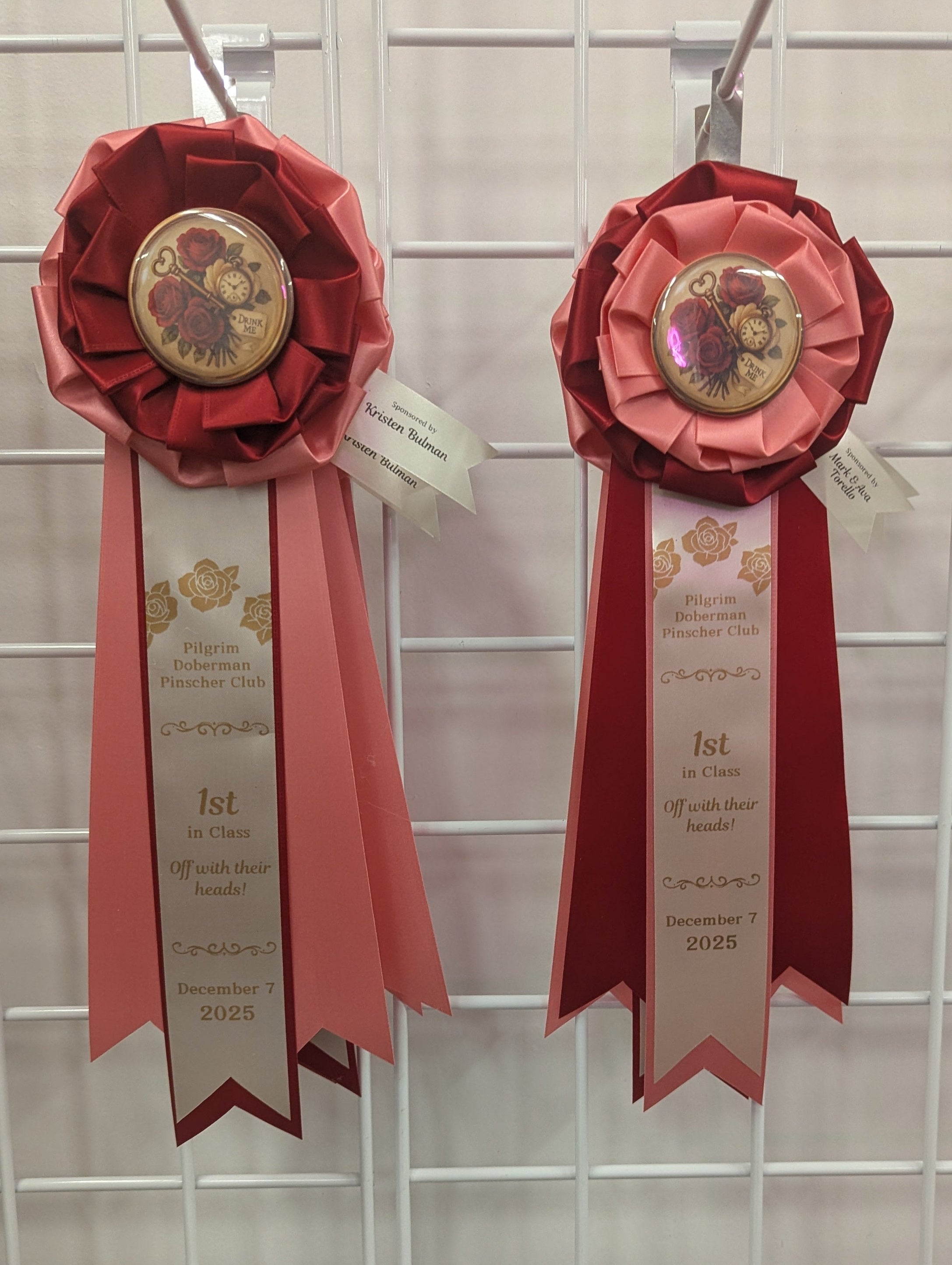 ROSETTE - "Nellie" - Studio Finished Rosette - 5.5" × 14"