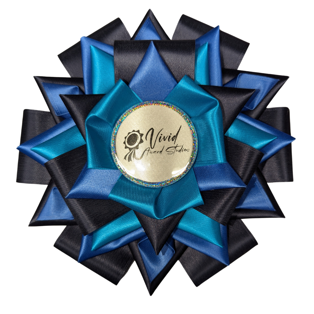 Style A: Ready to Ship Vivid Signature Award Rosette - 7.5" x 22"