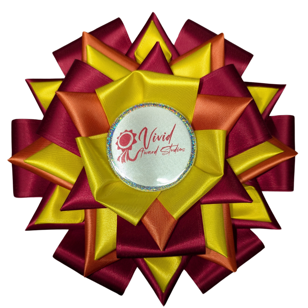 Style A: Ready to Ship Vivid Signature Award Rosette - 7.5" x 22"