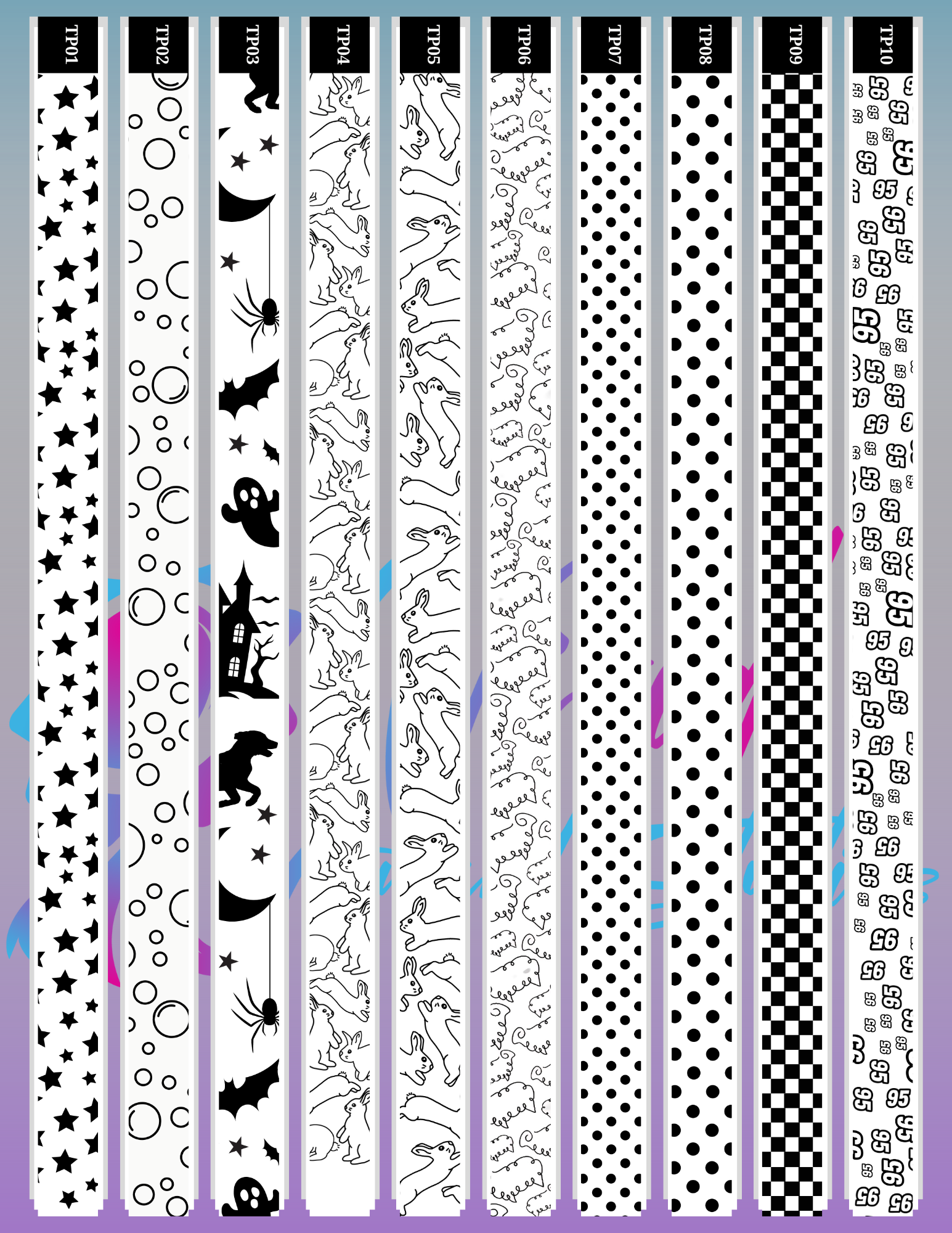 RIBBON - 30" length Exclusive Artist Print with Foil