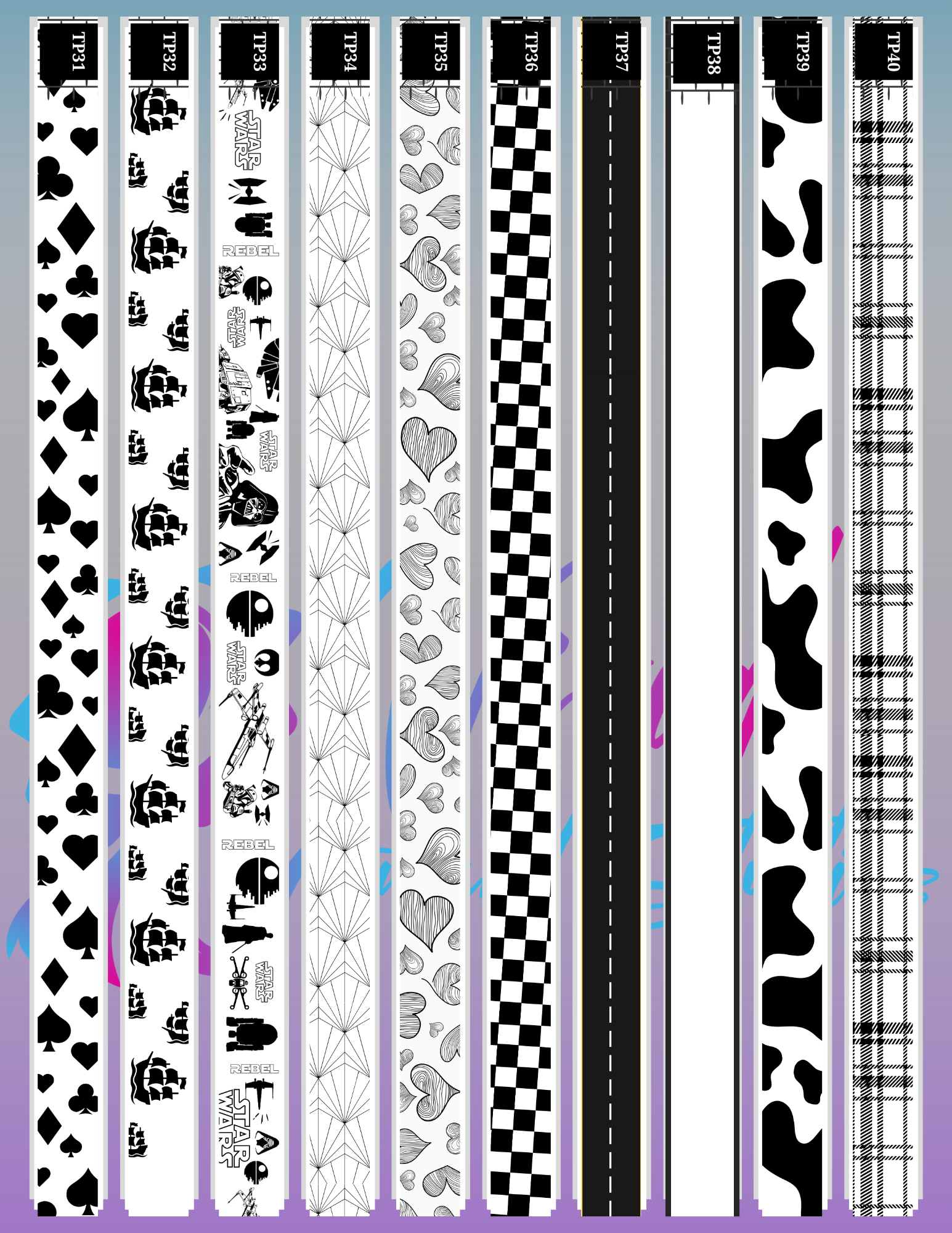 RIBBON - 30" length Exclusive Artist Print with Foil