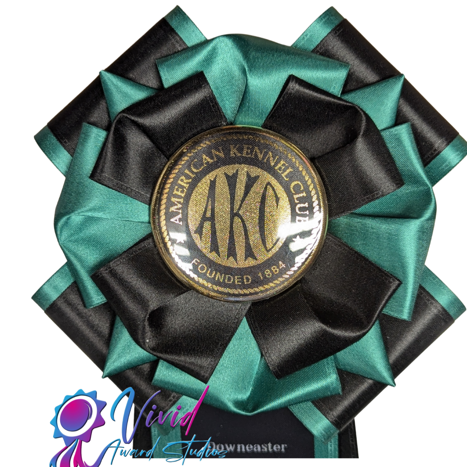 Style C: Ready to Ship Vivid Small Award Rosette - 5" x 15"