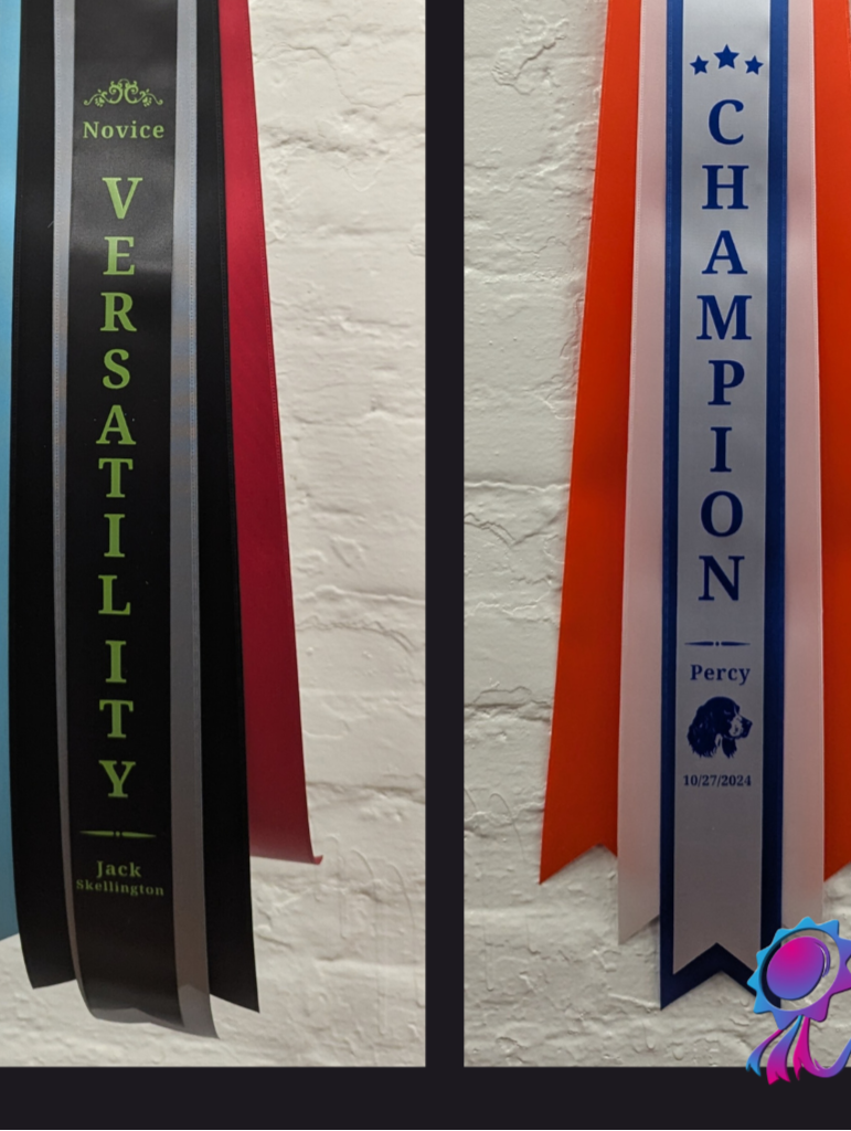 Custom Laser Foil Printed Streamer – Designed for Rosettes