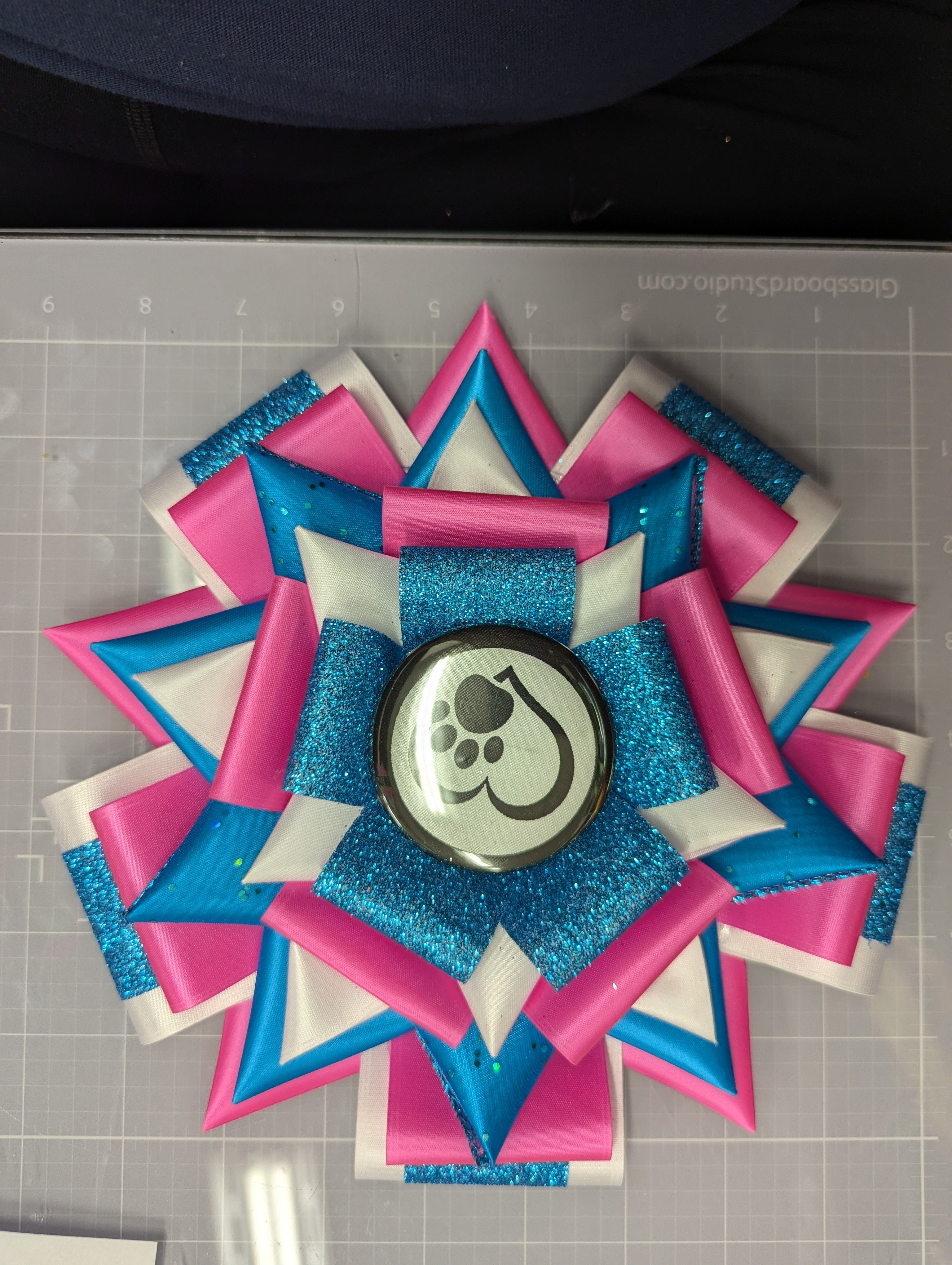 Bargain Basement -  pink and blue sparkle - 9"  (#10D)