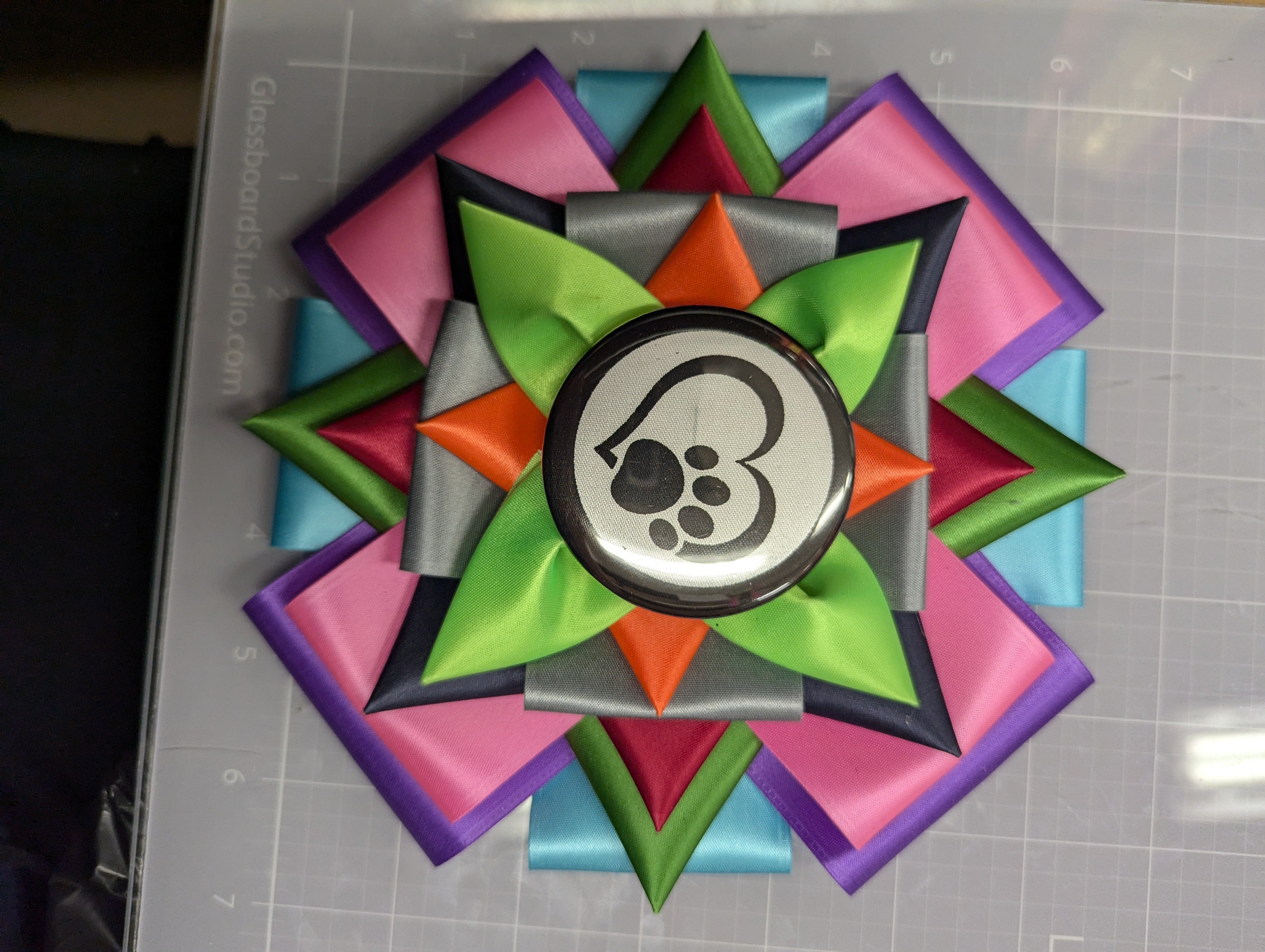 Bargain Basement - 6.25" multicolor instruction rosette (#9A)