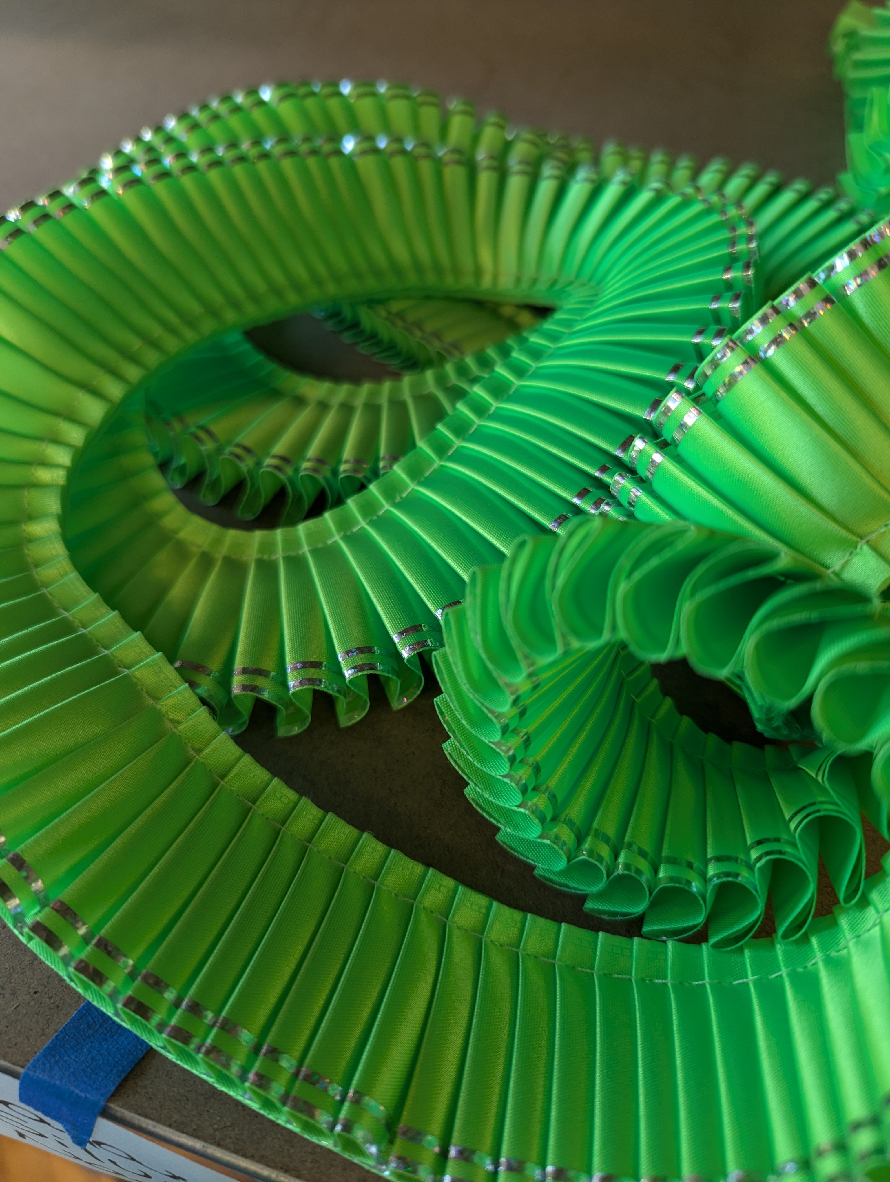 RUFFLE - Specialty Ruffle Material for Rosette Making - Galaxy and Foil Edge