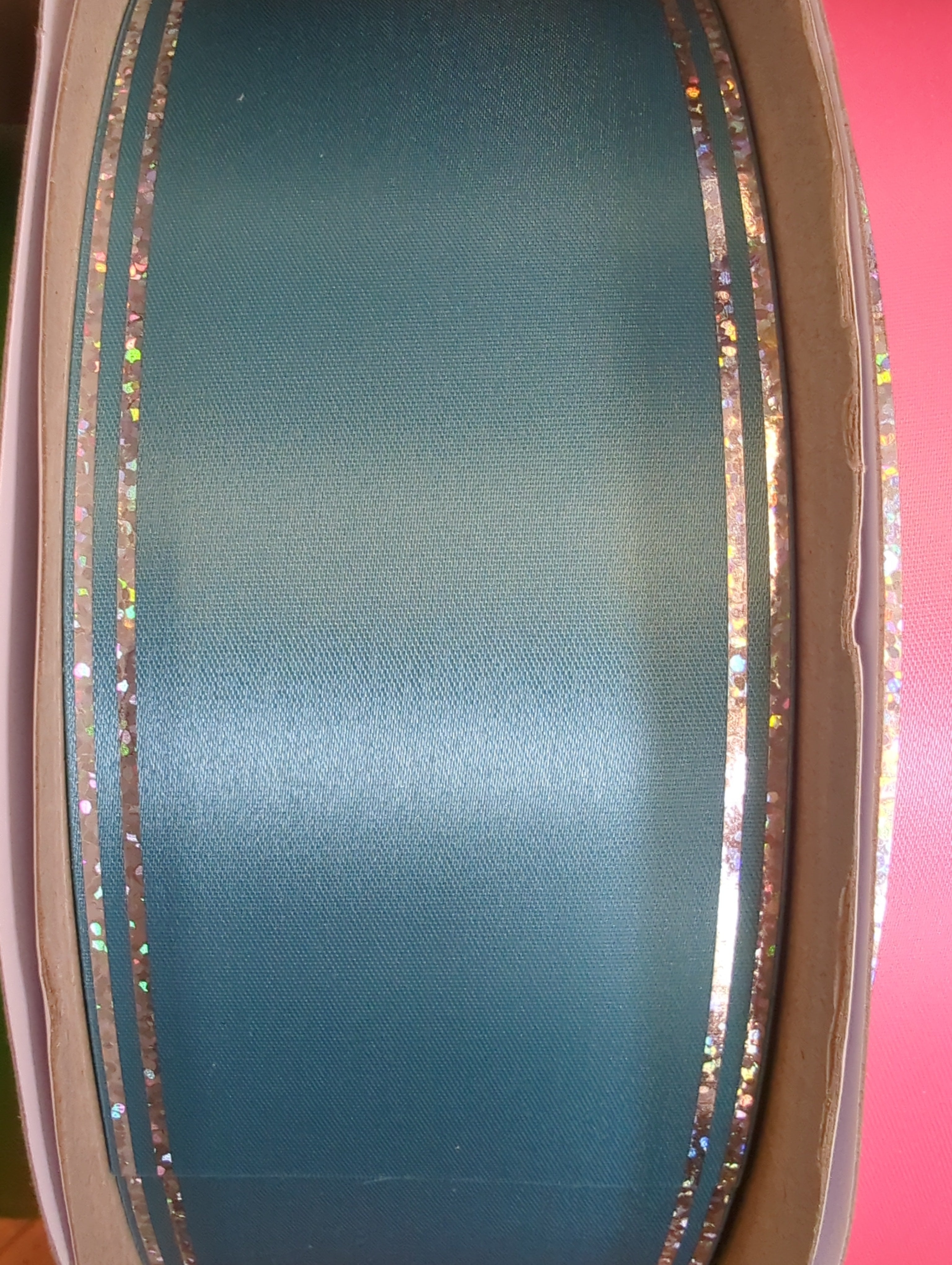 10 Yards of 2.5" Galaxy II Ribbon with Holographic Foil Edges – Silver or Gold