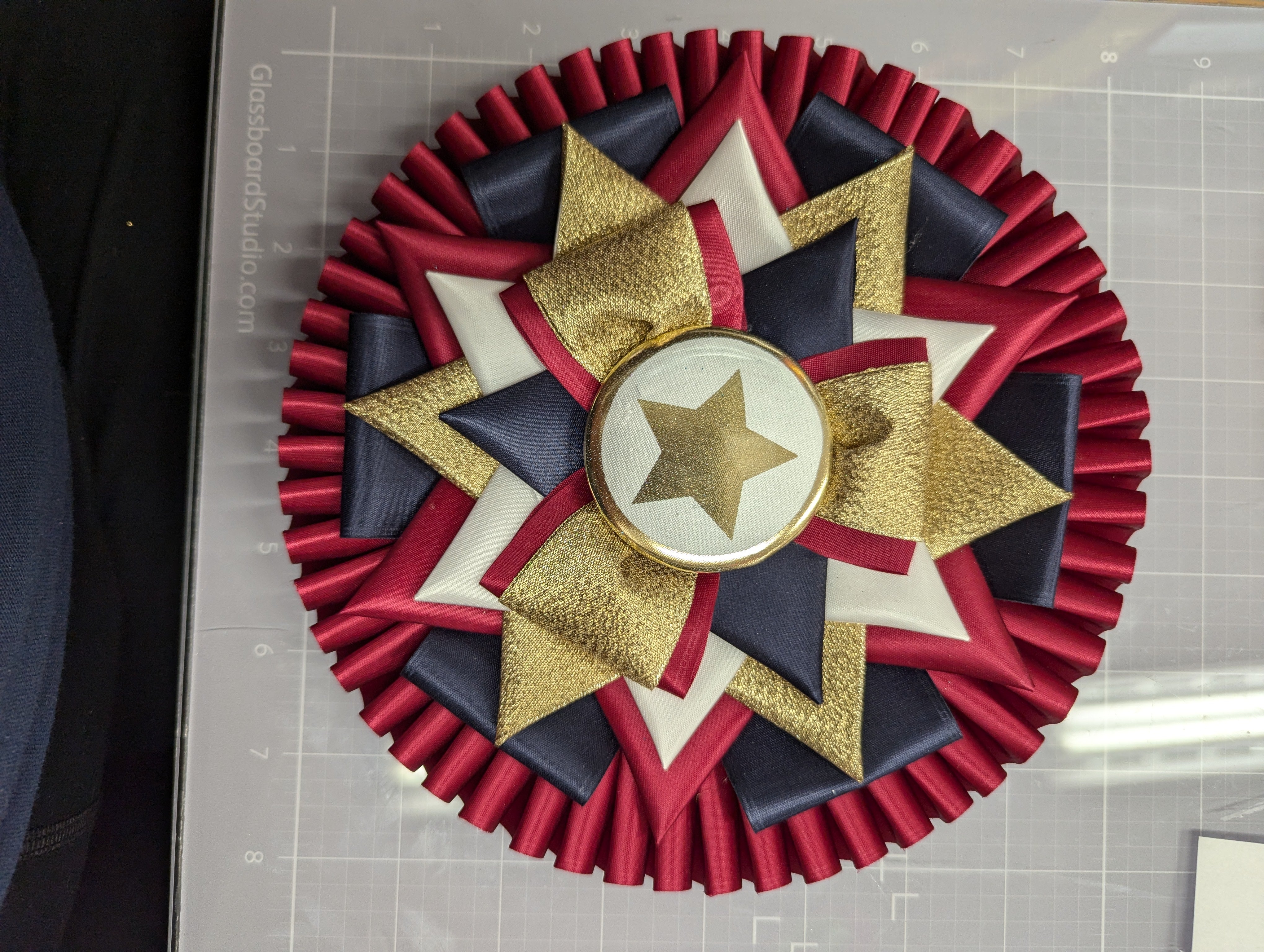 Bargain Basement - Red, White, Bue, Gold 8" Ruffle (#1C)