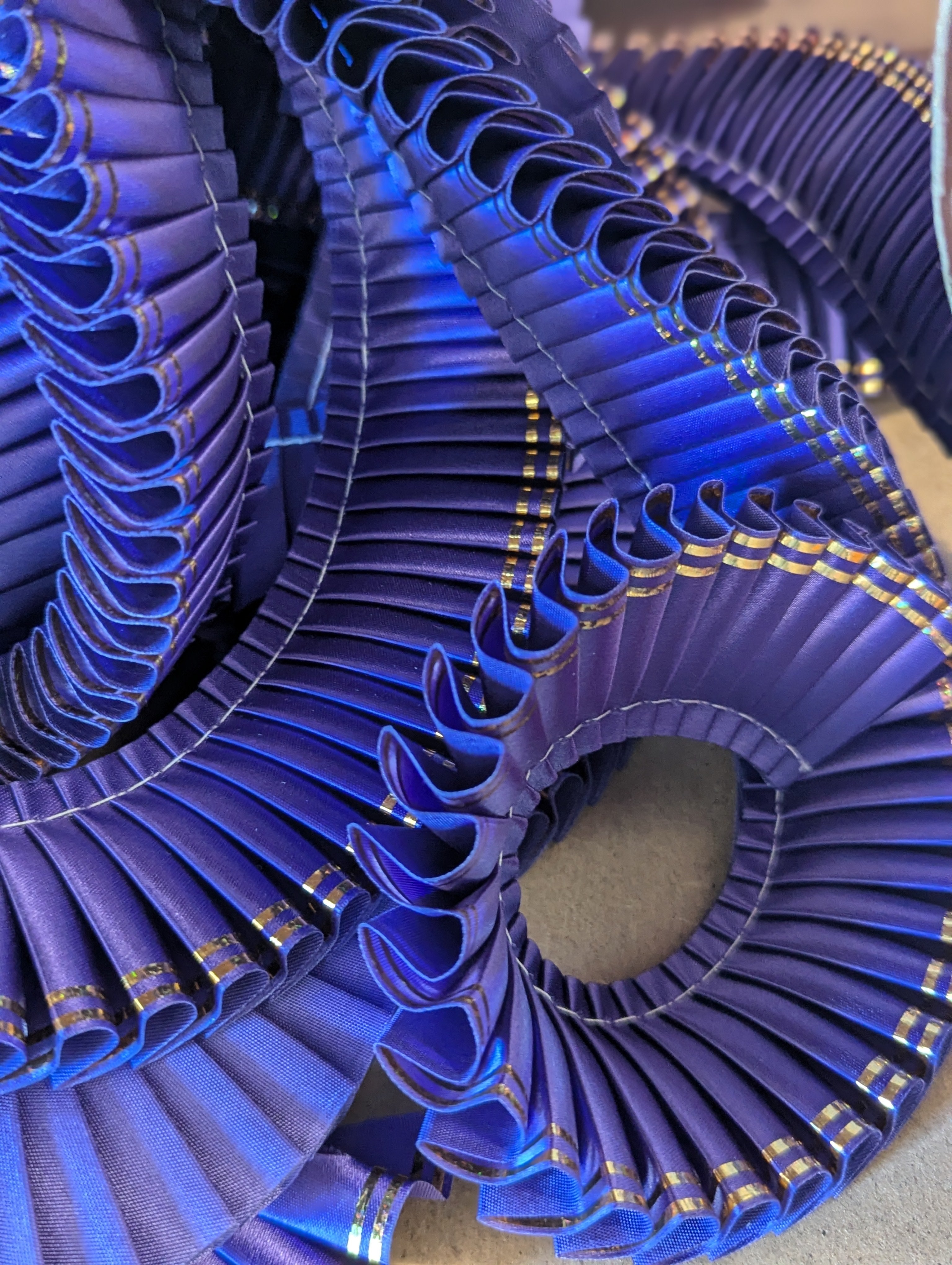 Ruffle Material - Galaxy Edge Pleating