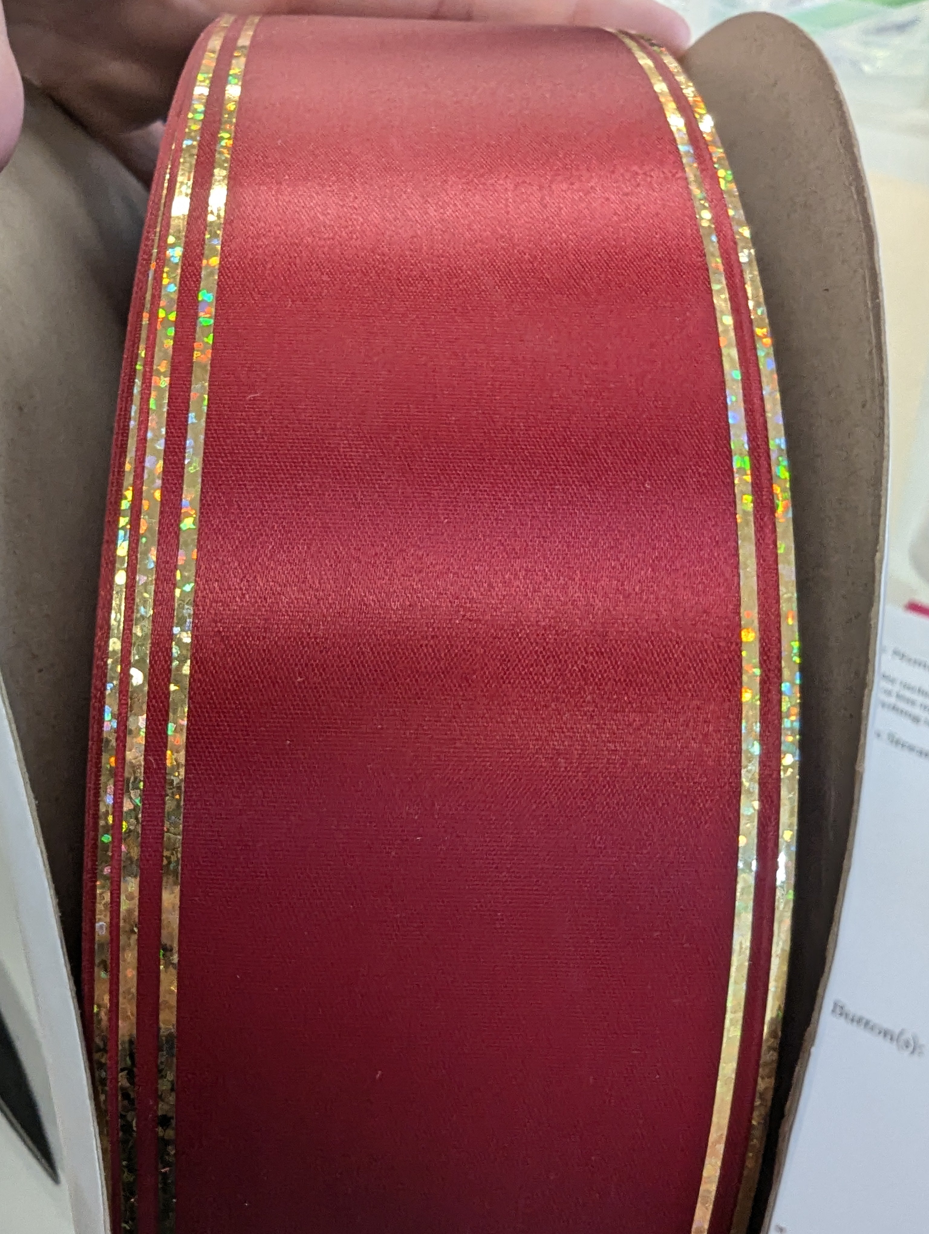 10 Yards of 2.5" Galaxy II Ribbon with Holographic Foil Edges – Silver or Gold